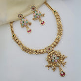 Buy Bevel Short Necklace Set For Girls & Women Online | Roodap